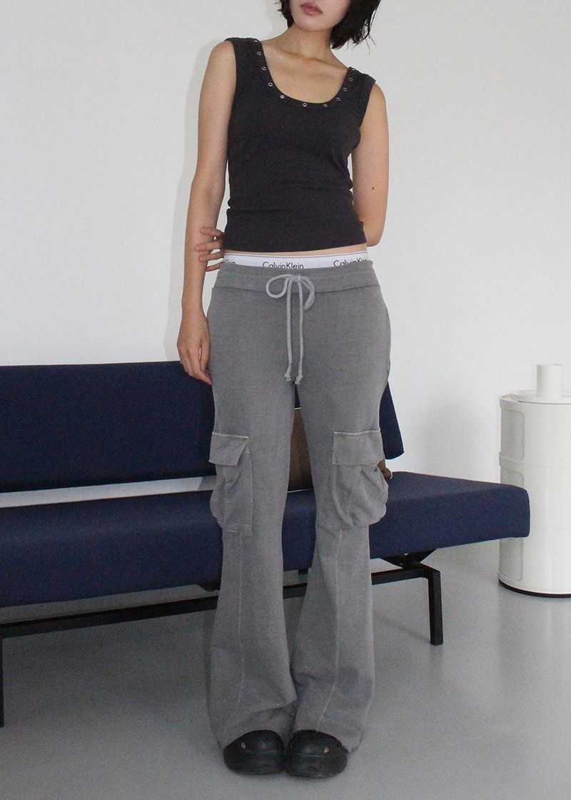 WASHING CARGO BOOTS CUT PANTS