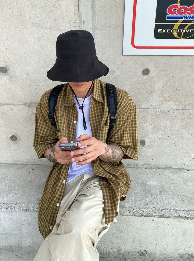 No.0232 LC string wire bucket HAT (4color)