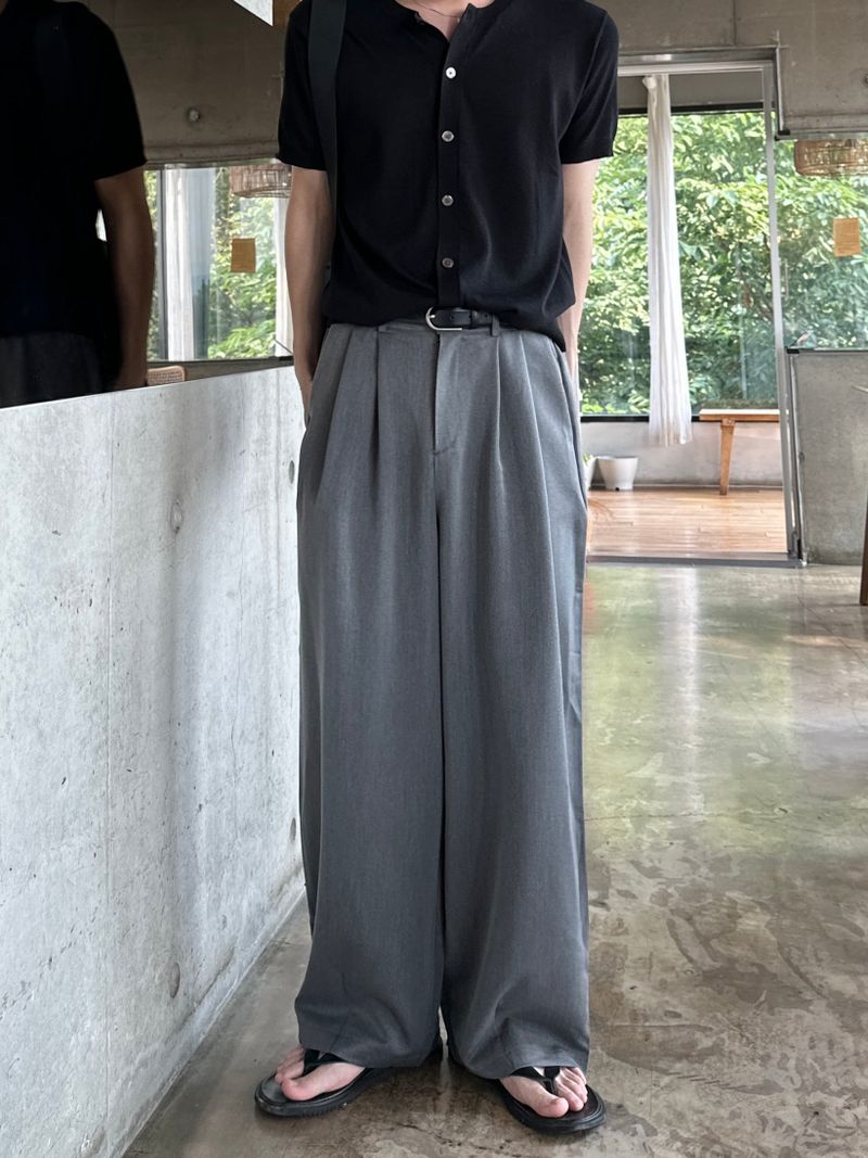 Maison two tuck banding slacks