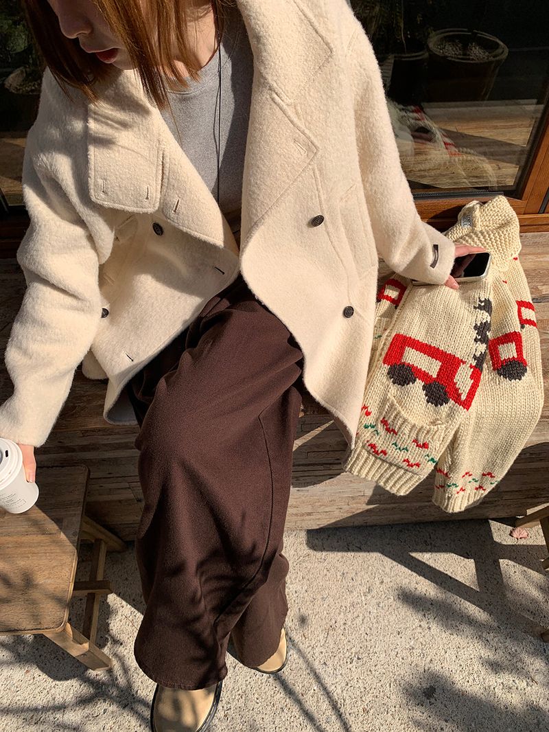 [MADE] KYLIE WOOL ALPACA HANDMADE HALF DOUBLE COAT