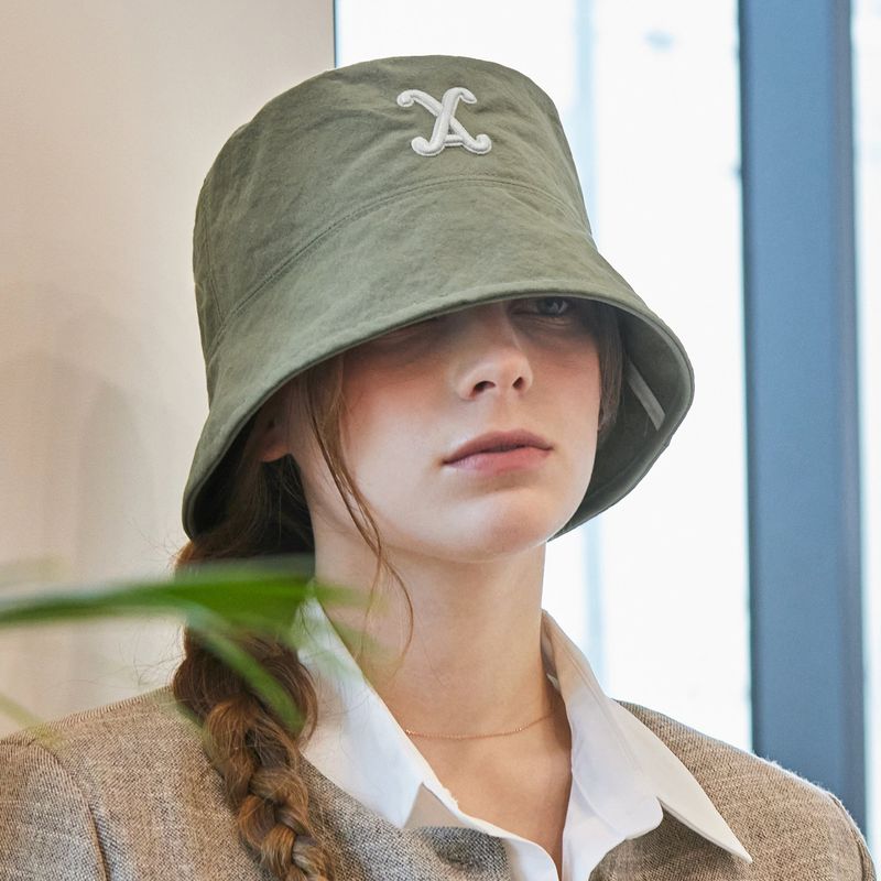 VA Curved 3D Logo Drop Bucket Hat / Khaki