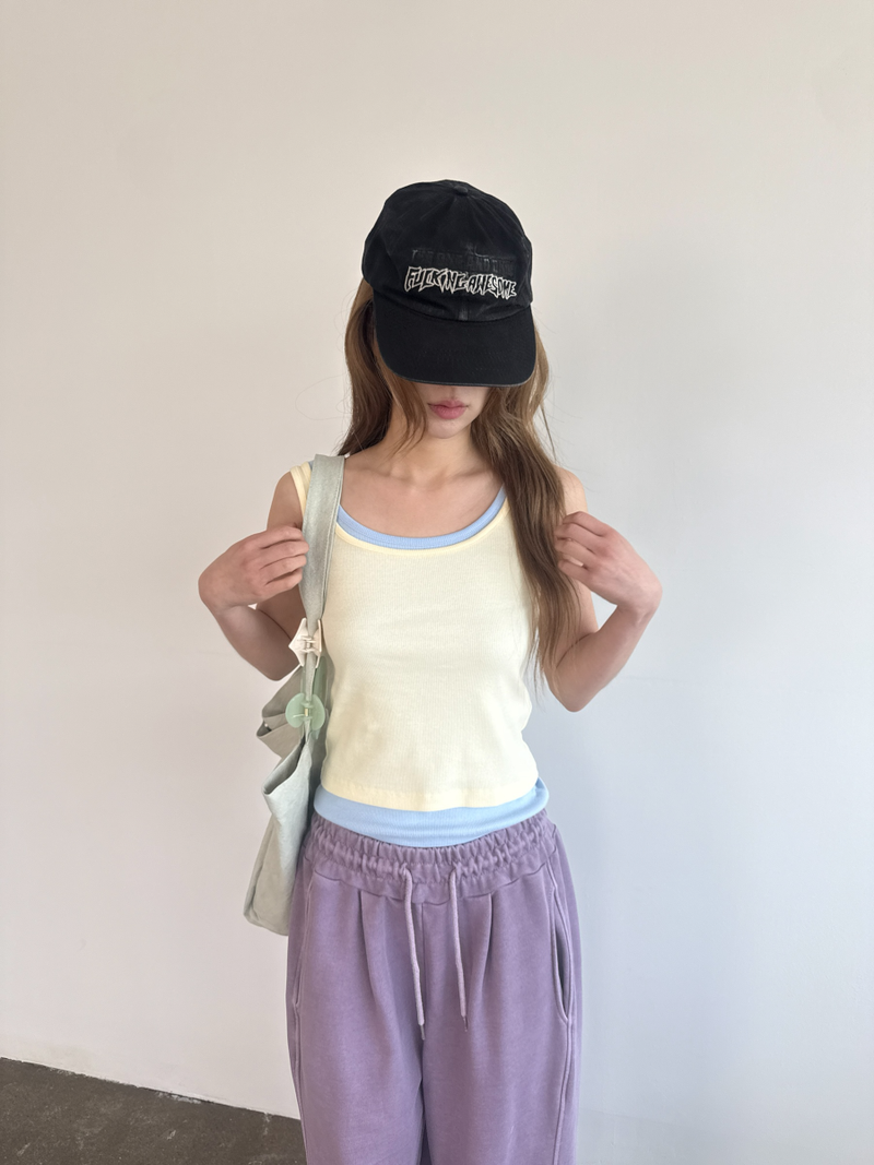  attention crop sleeveless top