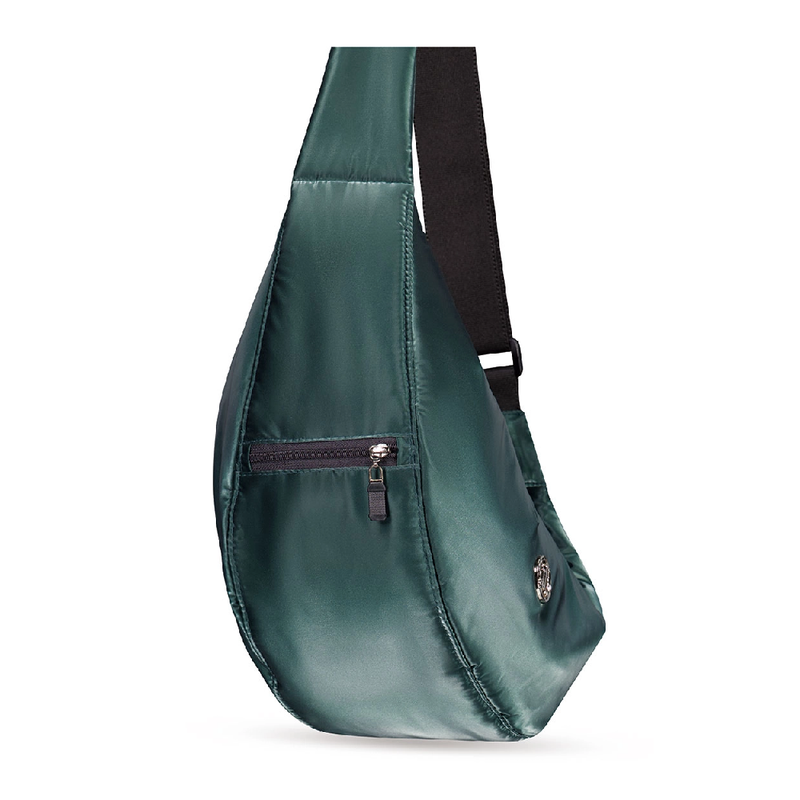 SOFT GLOSSY CROSS BAG_DEEP GREEN