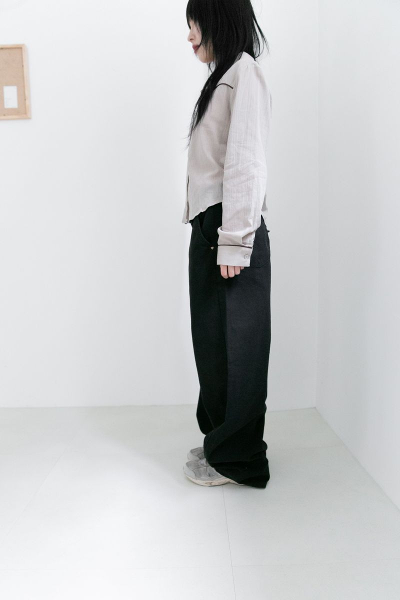 heart stud cotton balloon pants(2colors)