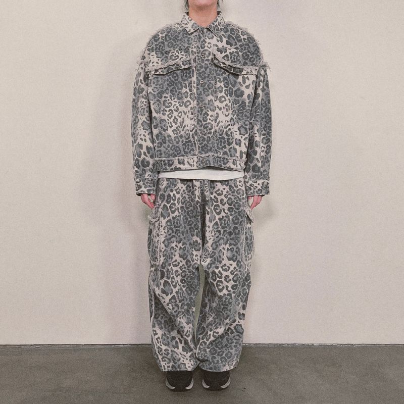 leopard grunge trucker jacket_grey