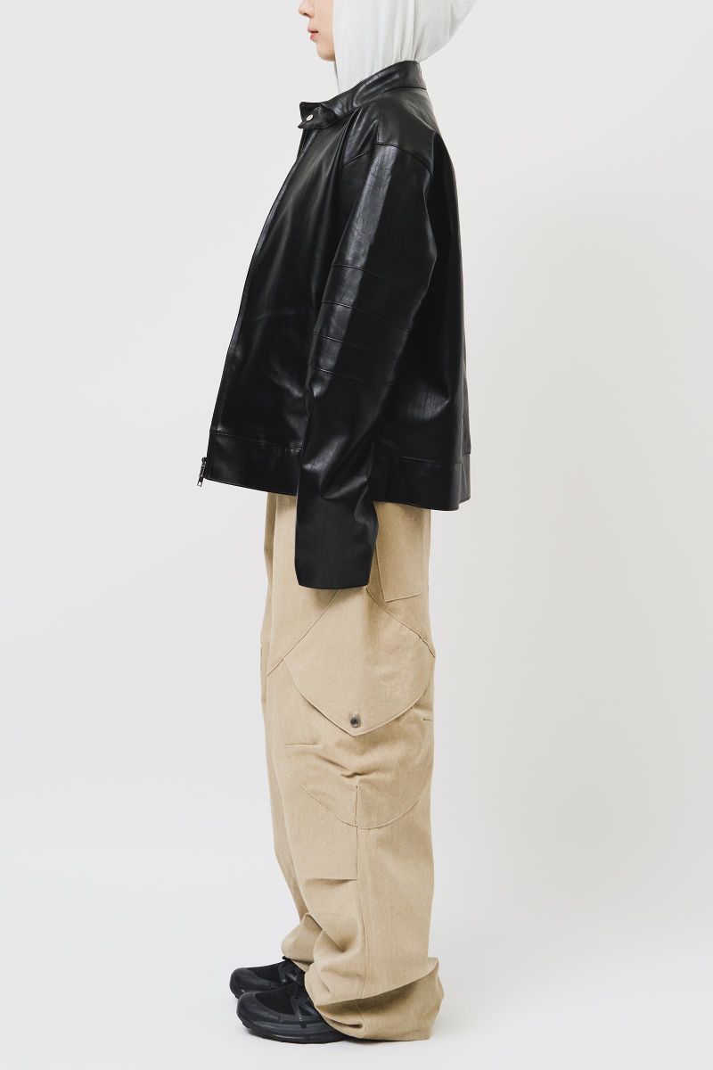 Incision Leather Jacket