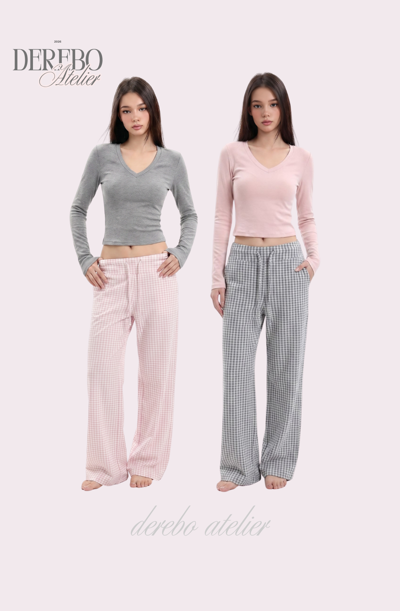 mood check cotton banding casual pants (REGULAR TYPE)