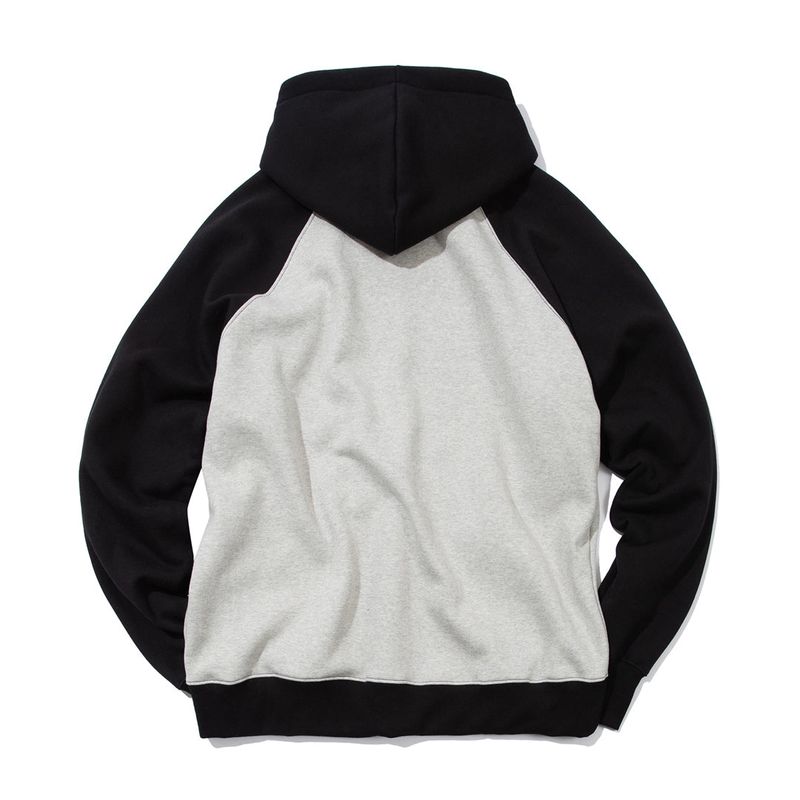 GREEDY RAGLAN HOODIE (BLACK GREY)