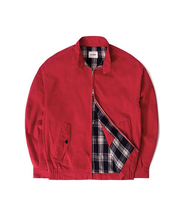 QT8 GARMENTS（キューティーエイトガーメント）の「LB Washed Oxford Harrington Jacket (Red)（Jackets/Outerwear）」
