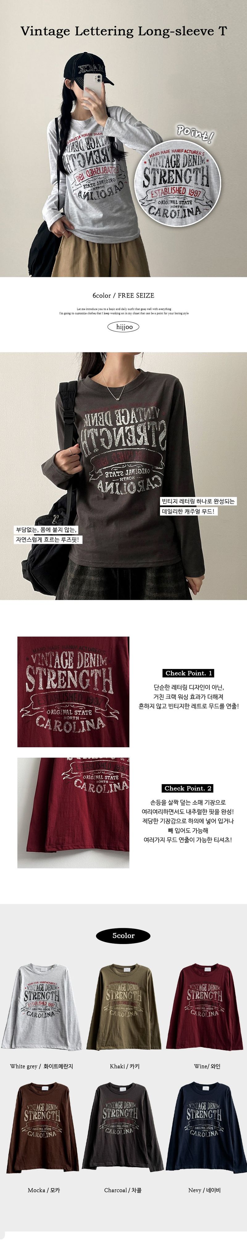 Ruth Vintage Lettering Long Sleeve Tee