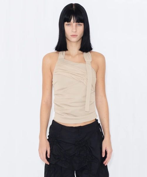 VIAVANDA（ヴィアヴァンダ）の「SHEER HALTERNECK TOP（Tops）」