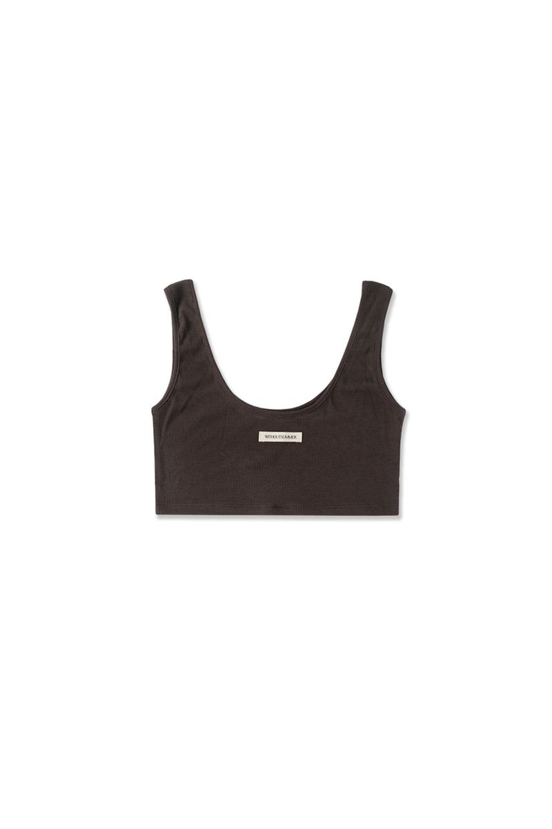 Layered bustier top_brown