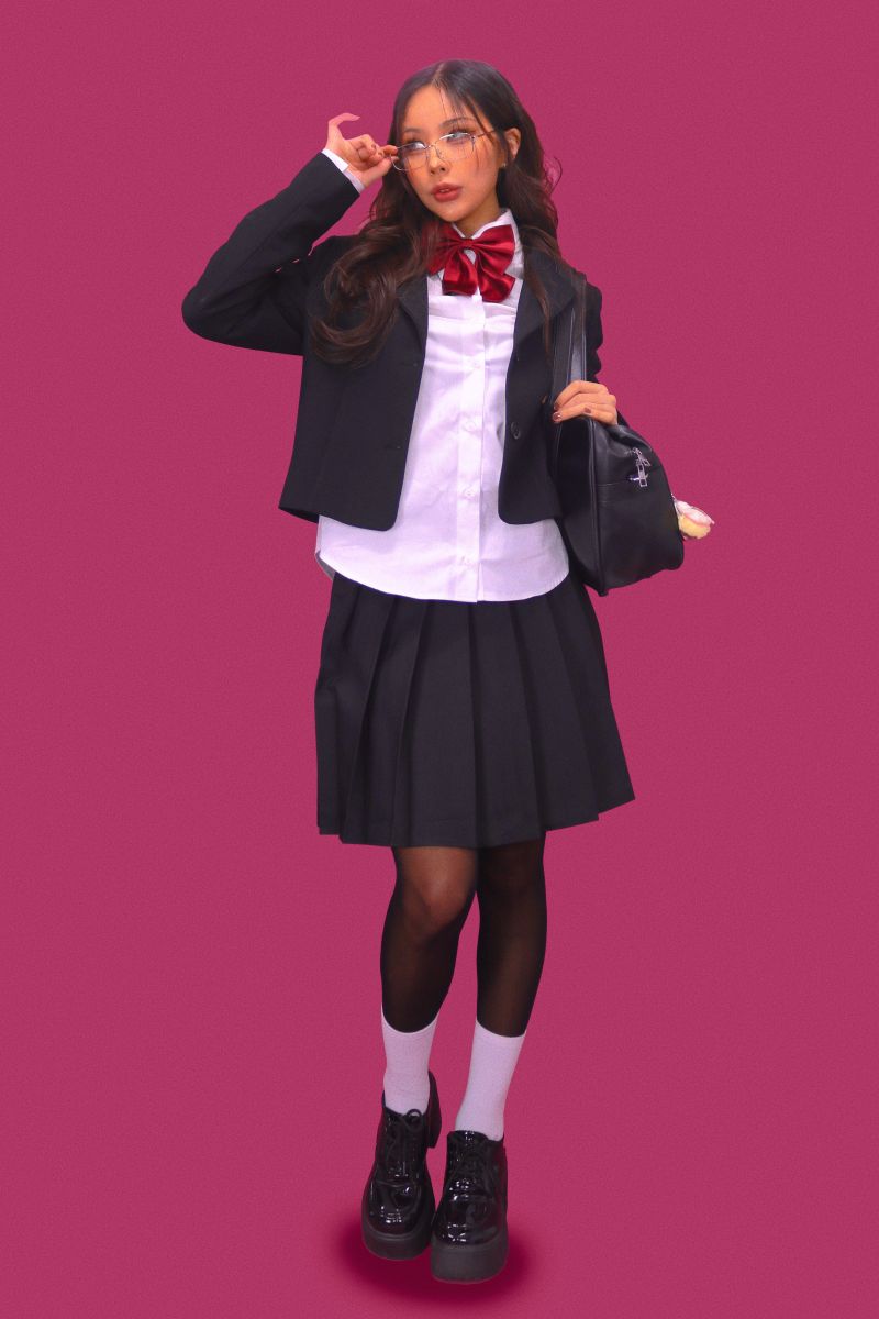 leather square school bag