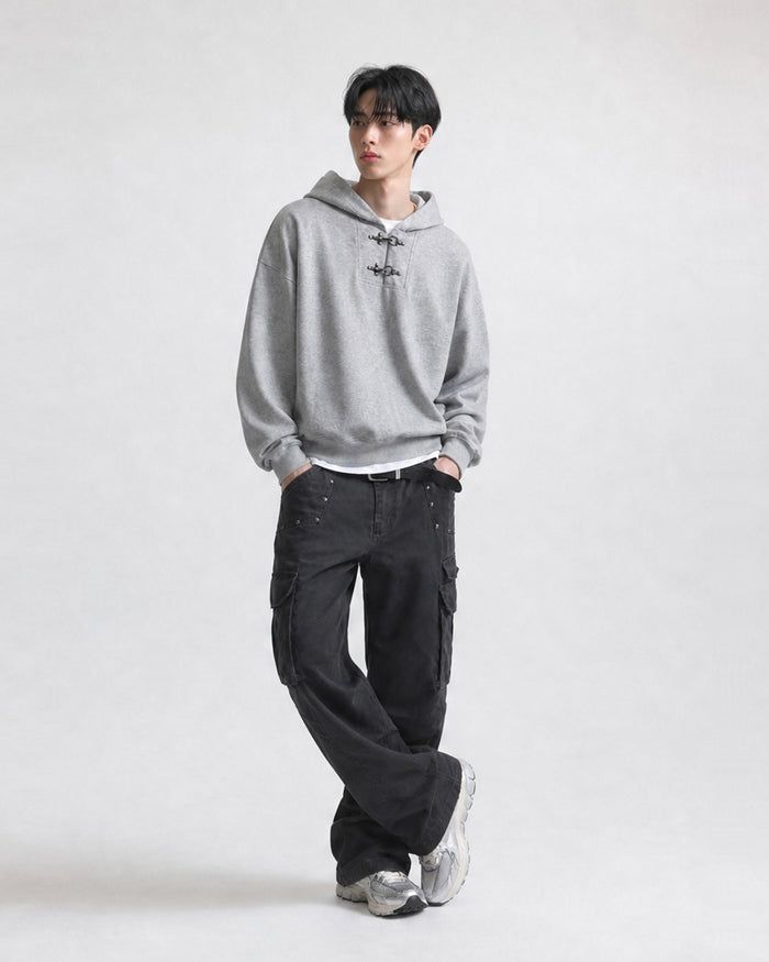 (UNISEX) Fireman Buckle Hoodie