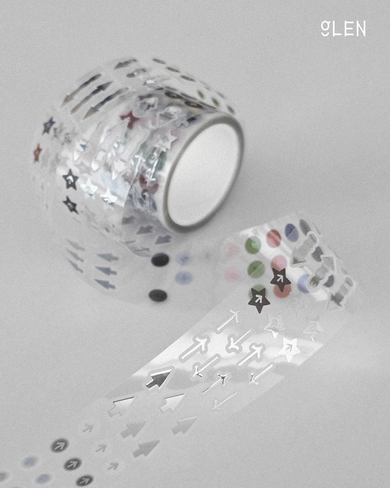 PET Silver Foil Mini Arrow Kiss Cut Tape