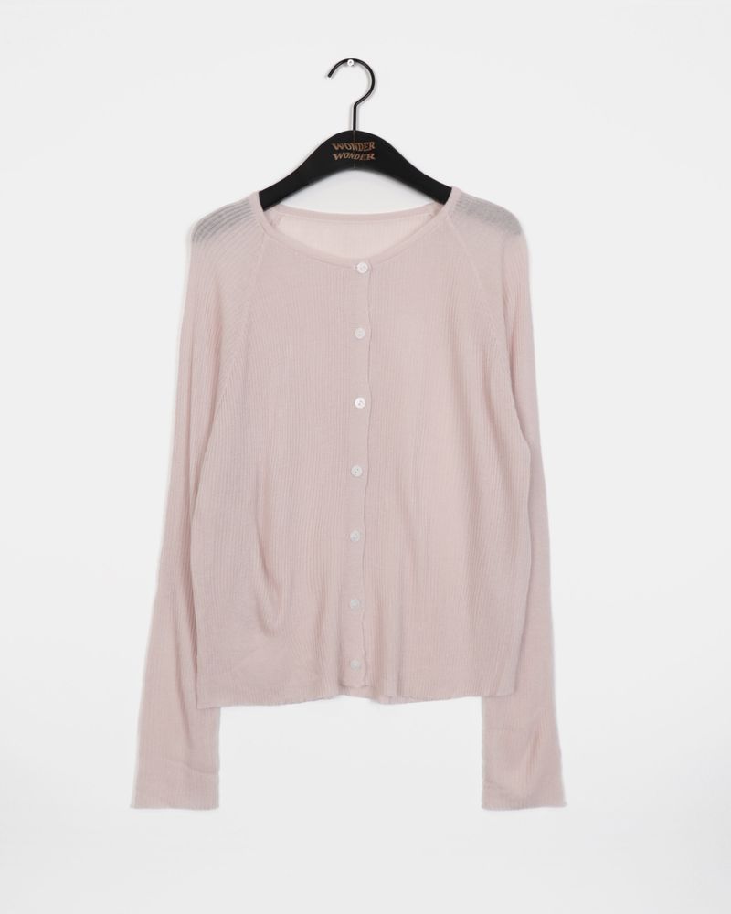 Floin Sheer Ribbed Cardigan
