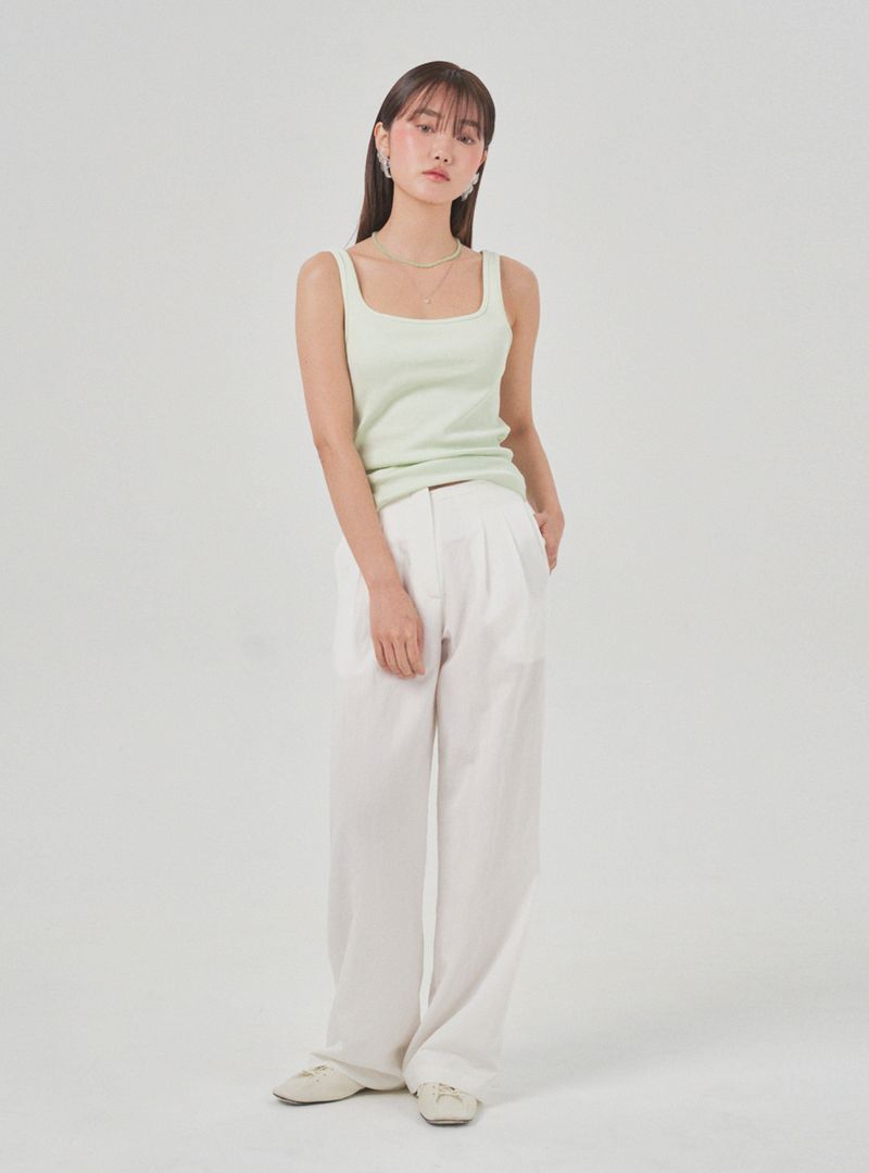 Gleam wide pants (white)