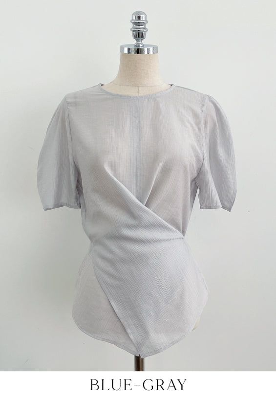 Illien Round Cross Wrap Blouse