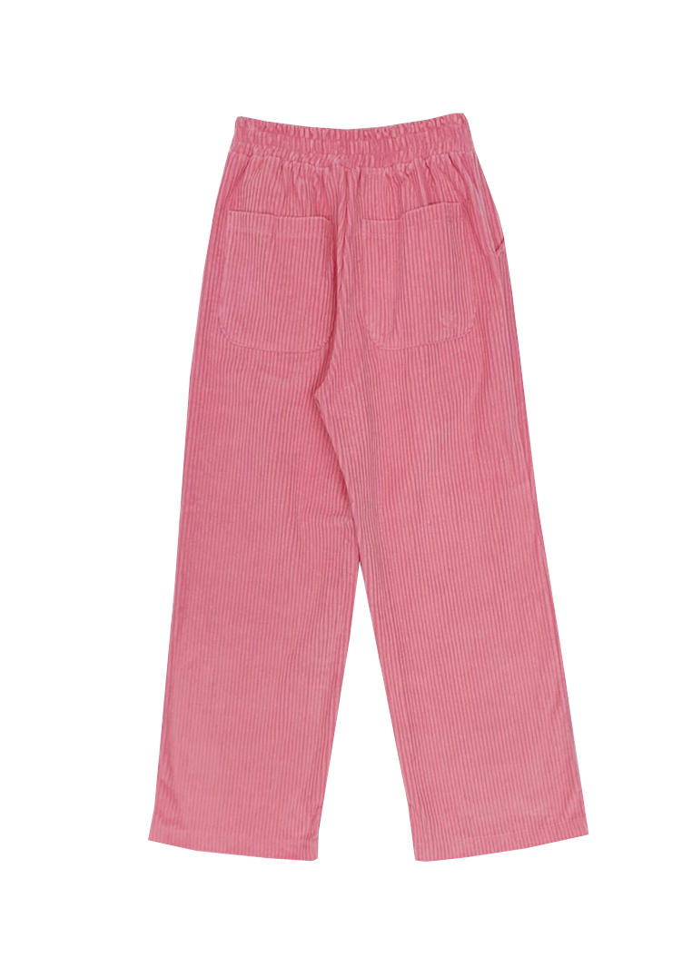 Corduroy Pintuck Band Pants (pink)