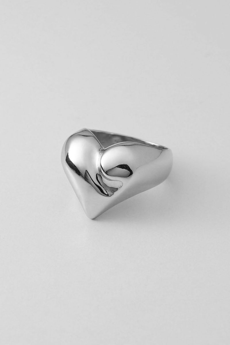 [925Silver] Plump heart ring