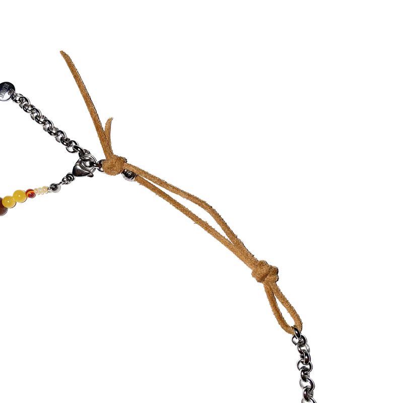 360 karen silver brown mix necklace 