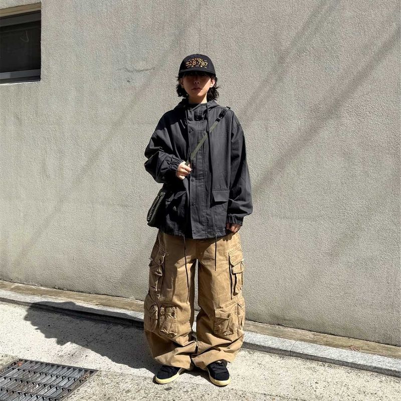 Oversized Vintage Hooded Field Jacket