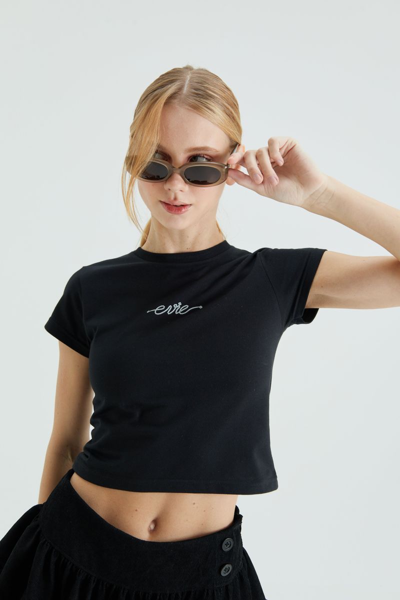 EVIE baby TEE BLACK