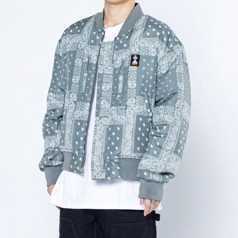 Dominant Paisley Reversible MA-1_BLACK