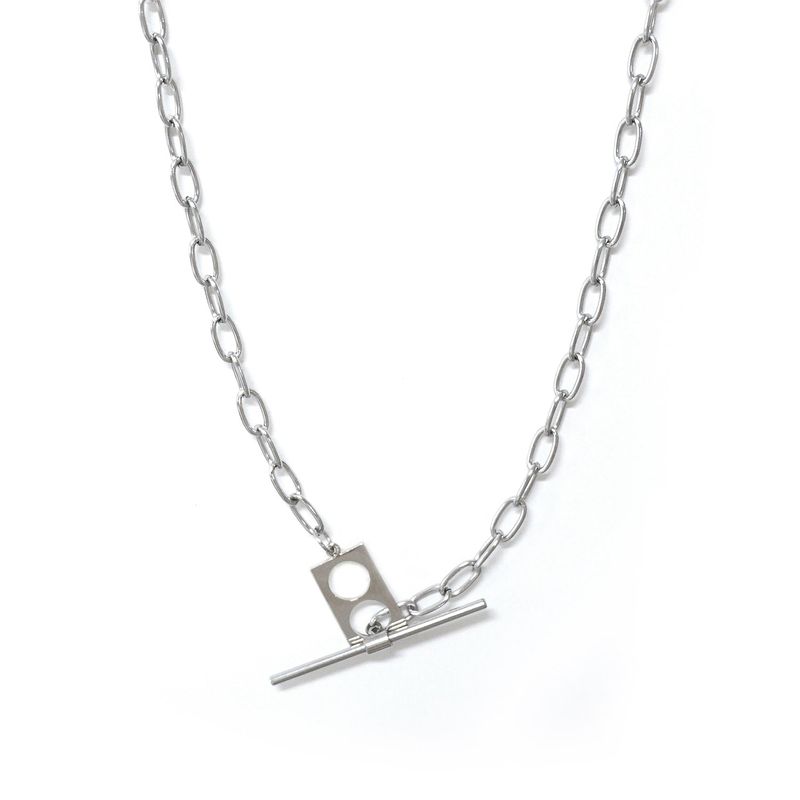 SQUARE TOGGLE BAR CHAIN NECKLACE