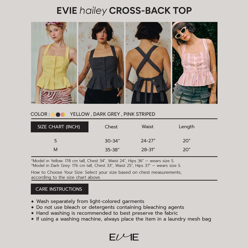 EVIE hailey CROSS-BACK TOP YELLOW