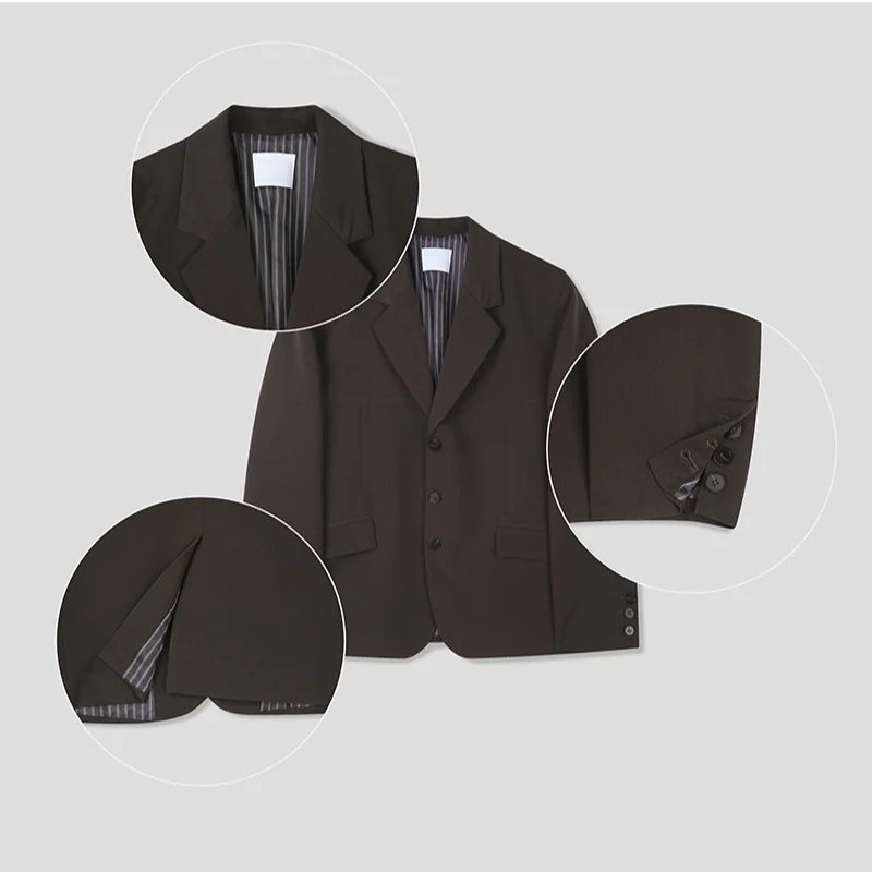 Semi over 3button blazer(2color)