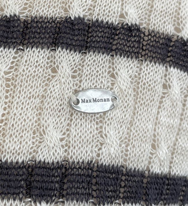 Seden Stripe Half-Button Collar Cool Knit