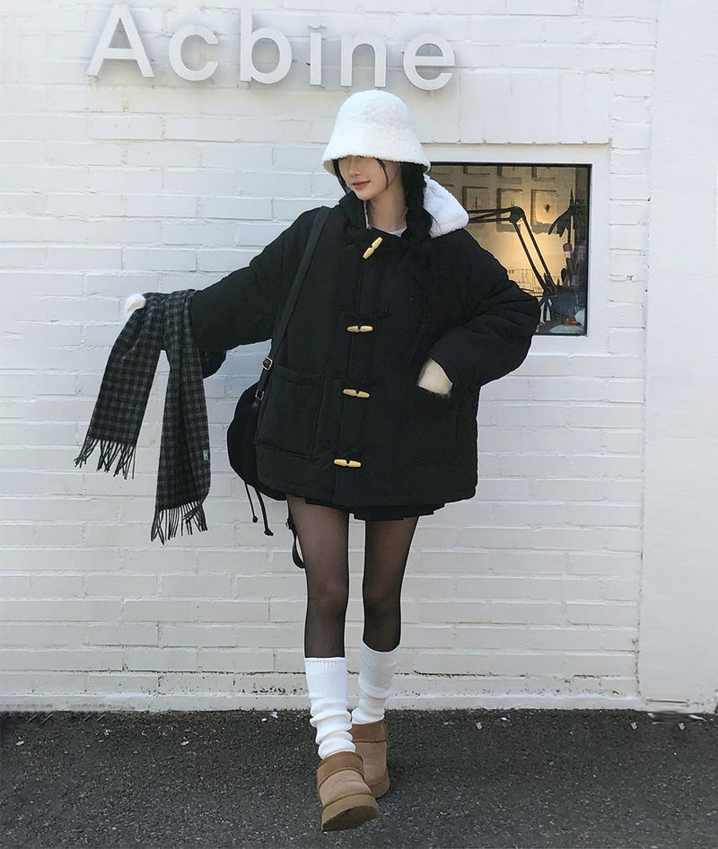 [BELLIDE MADE] HOODED OVERFIT QUILTING JUMPER