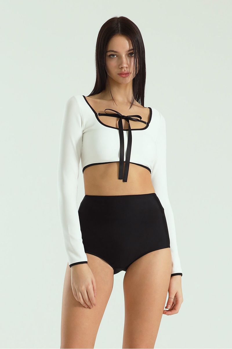 VINAJ(ビナジェイ)の「Line Classic Bikini Bra Top WH (Front ribbon)(Swimwear)」