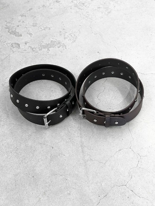 mnem（ムネム）の「Chid Stud Leather Belt（Fashion Accessories）」