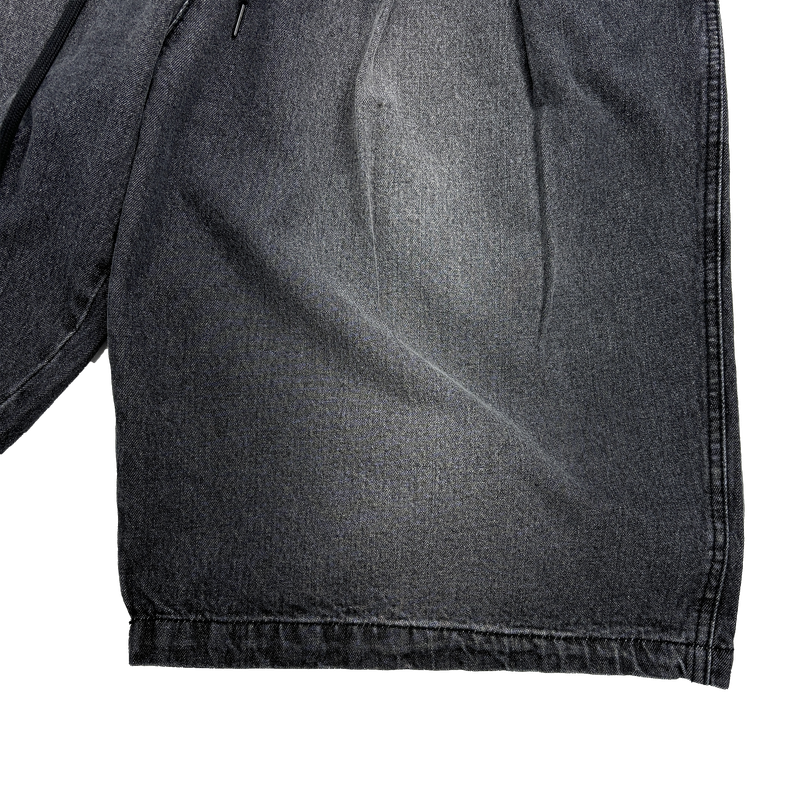 pintuck denim half pt