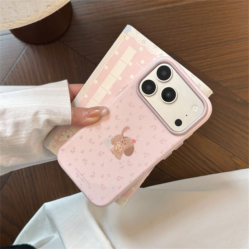 [1+1BOGO] Flower Puppy Summer iPhone Case
