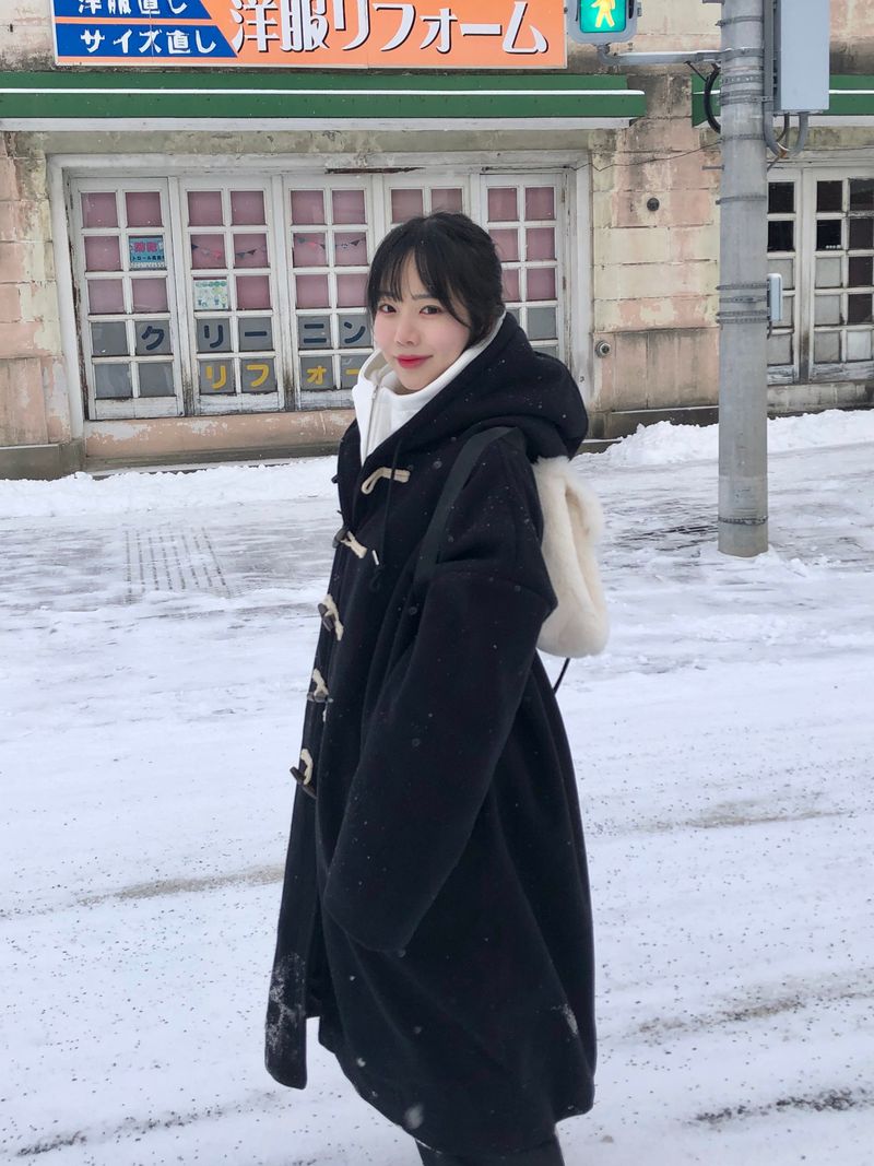 (quilted beam) Cambio hood duffle coat