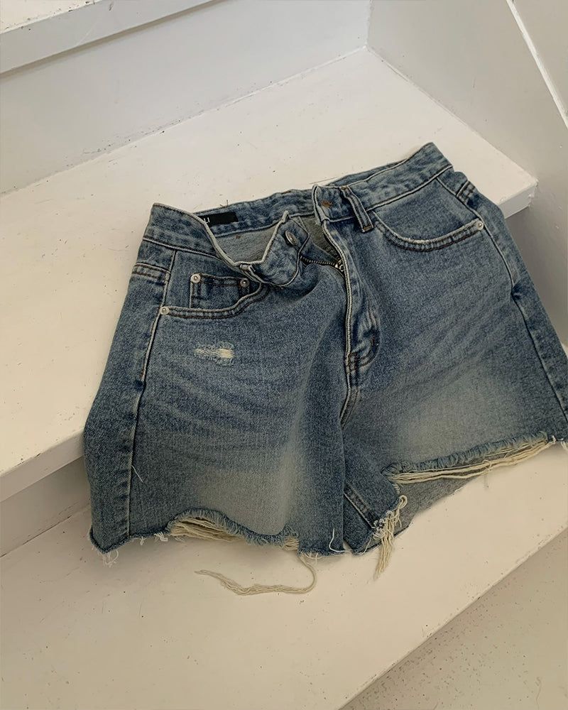 [ORIGINAL] Loss Damage Short Denim Pants