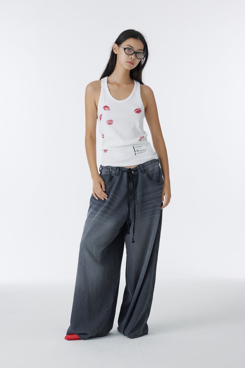 KISS MARK TANK TOP (WHITE)