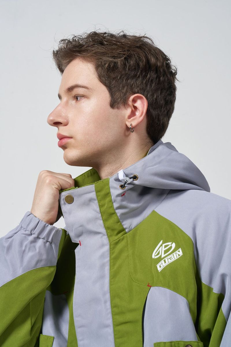 Oversize Color toning Windbreaker - OLIVE