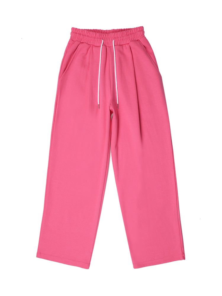 P004 BANDING ONE TUCK SWEAT PANTS_PINK