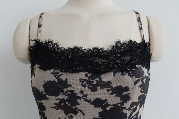 SIREN LACE GOWN SLIT DRESS