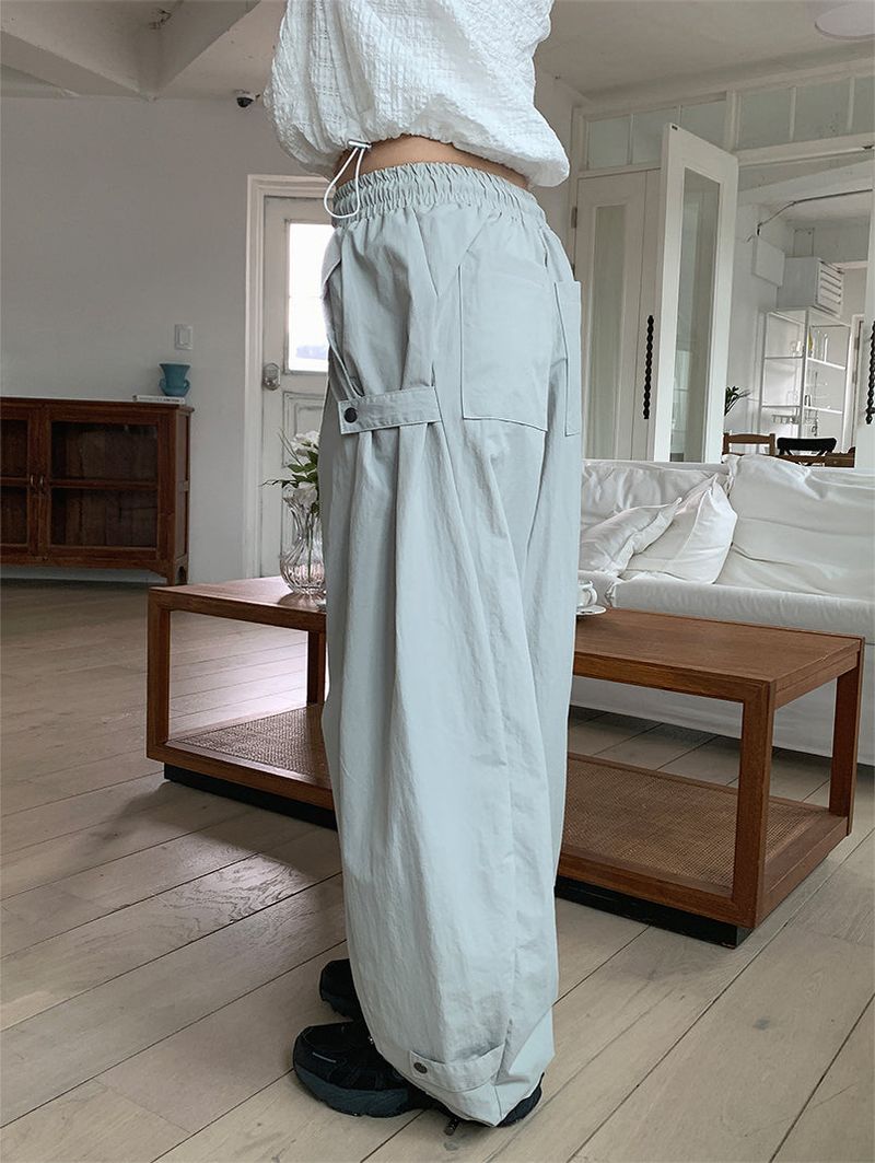 NYLON BIJO SNAP BUTTON PANTS (4C)