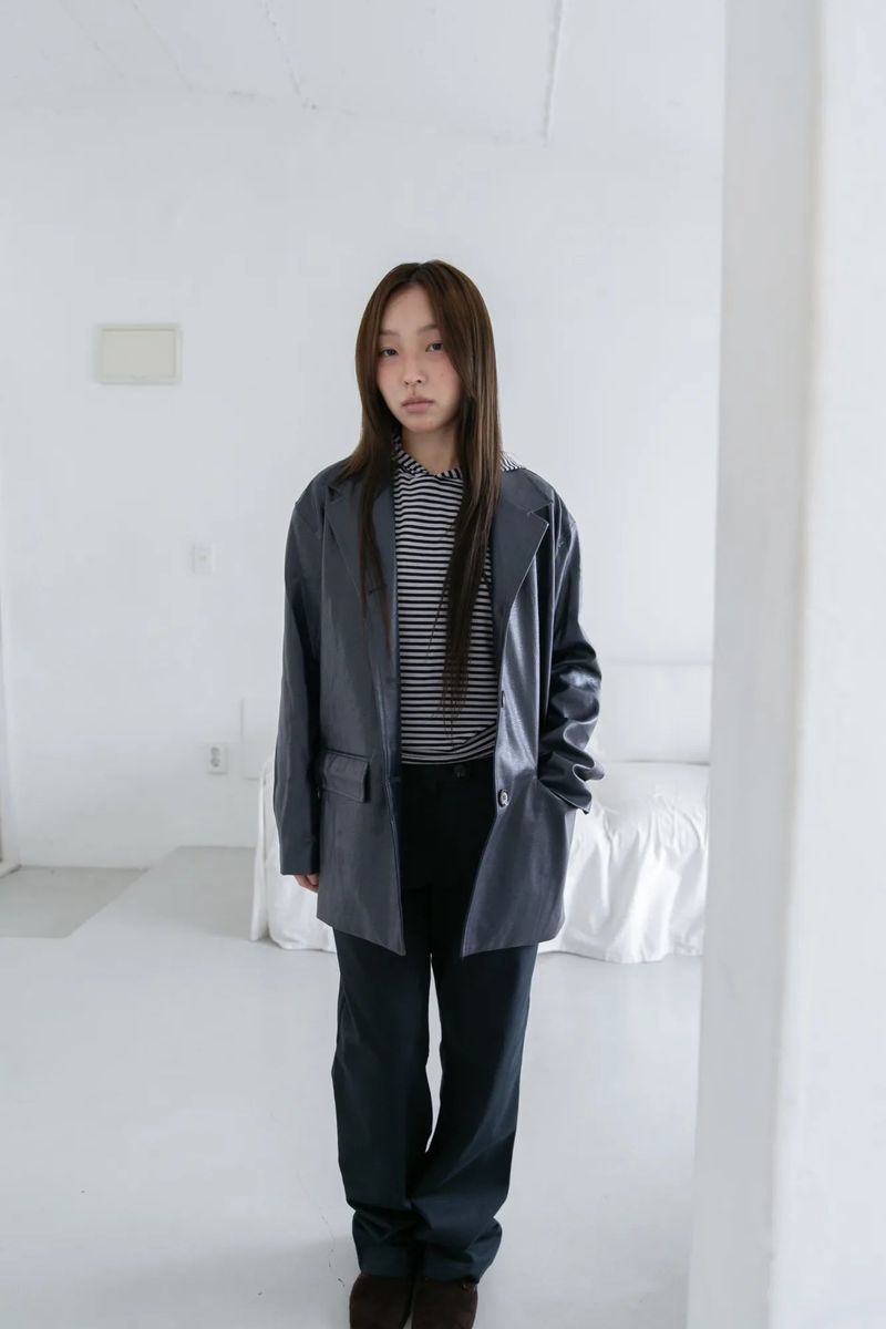 stripe regular hood top(2colors)