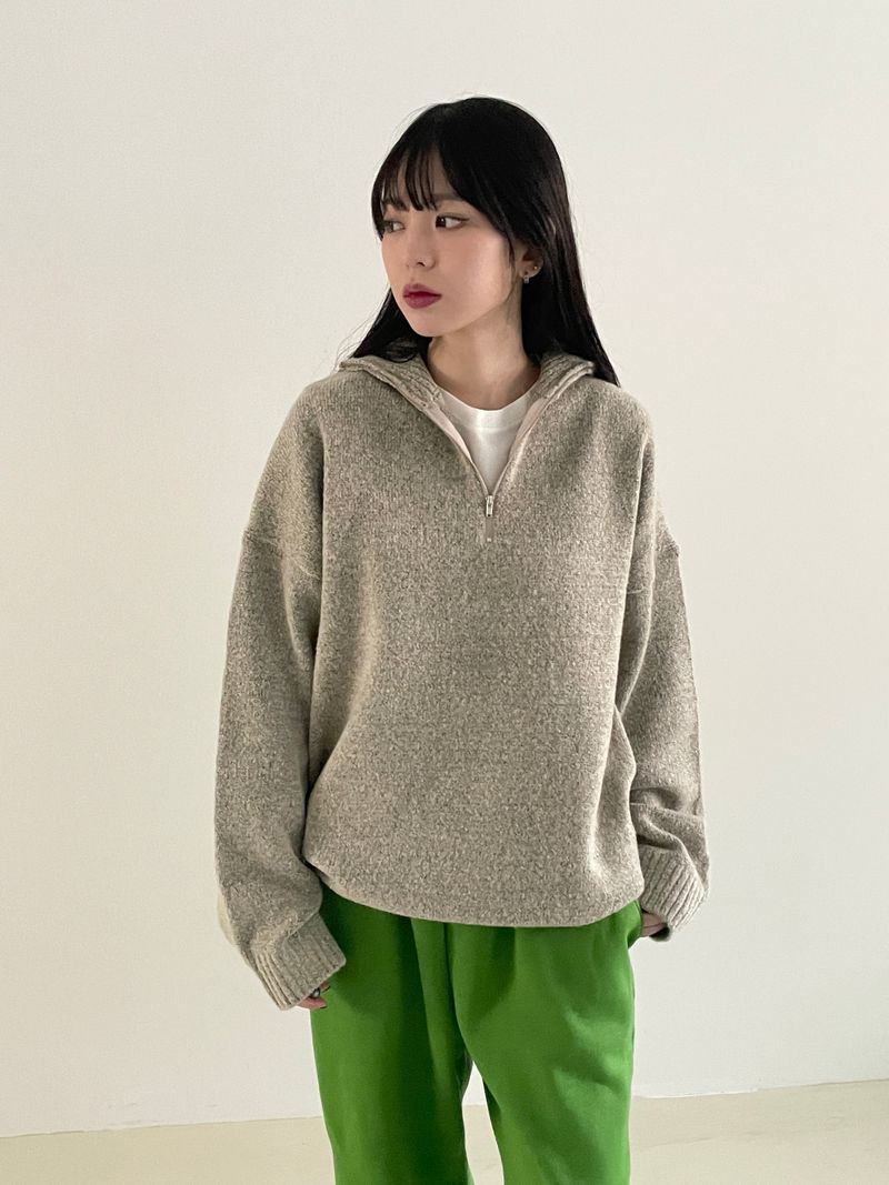 Arendal half zip-up knit