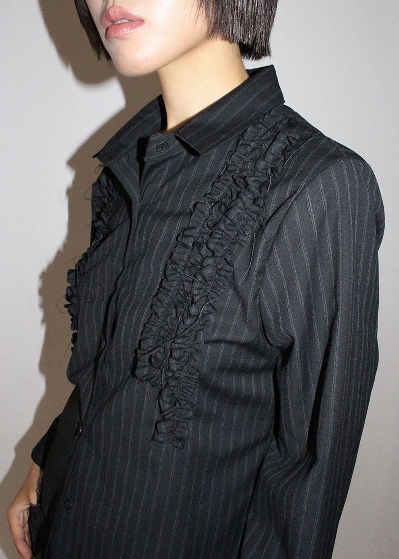 FRILL STRIPE SHIRT