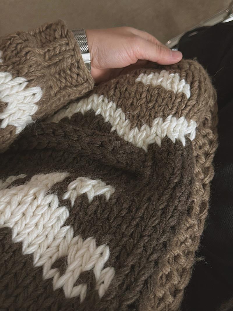 [Handmade] Nordic Toggle Knit Cardigan