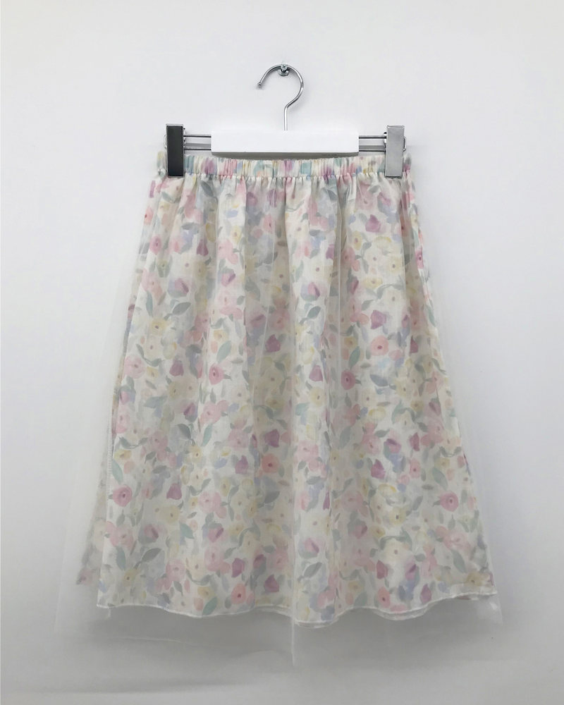 Mute Flower Midi Skirt (1color)
