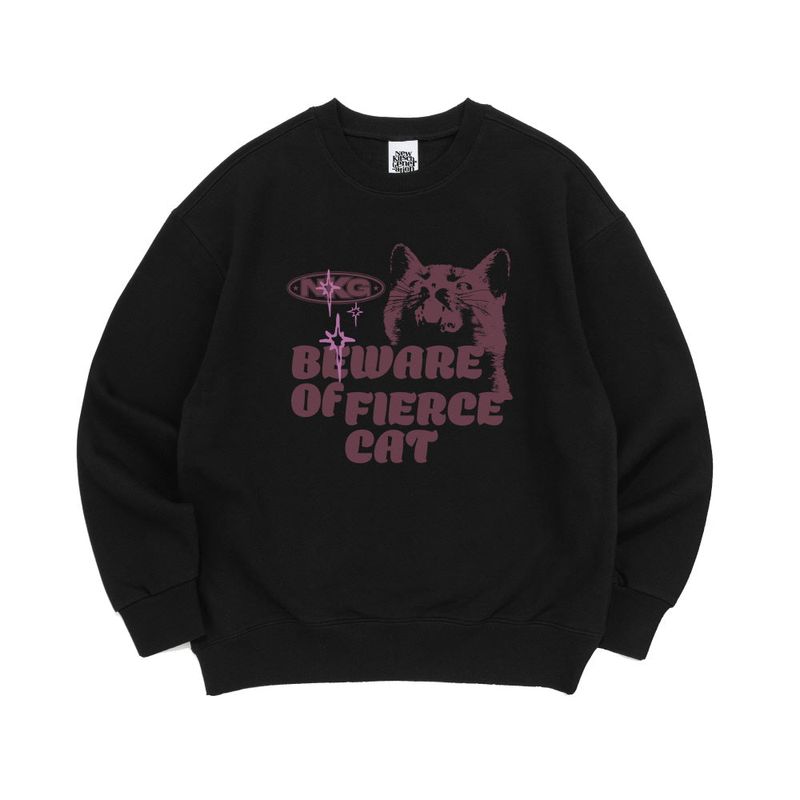 BEWARE SWEATSHIRTS-BLACK